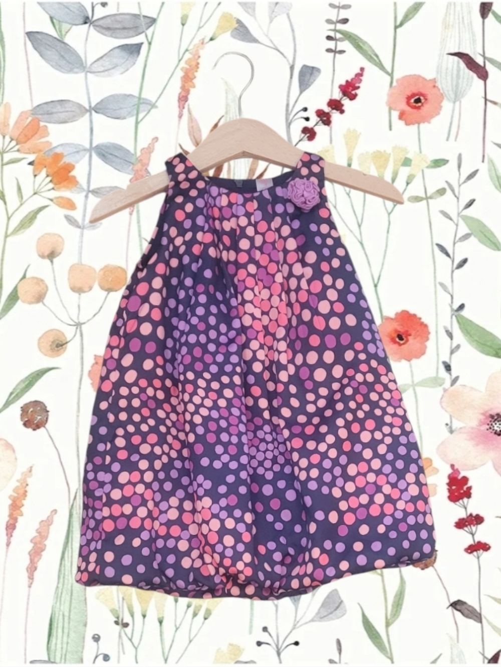 Cherokee Vintage Y2K Girl's  Polka Dot Bubble-Style Dress